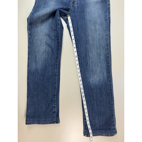 Vintage Boston Proper Straight Leg Denim Jeans 8 Dark Wash Y2K Classic High Rise - Picture 9 of 15